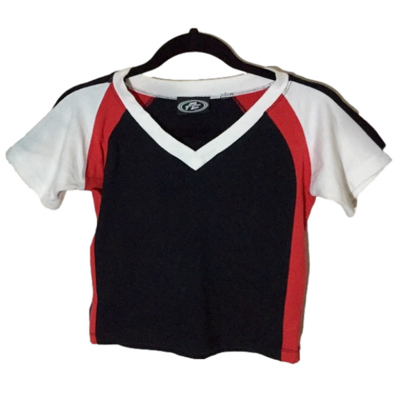 Halloween 🌹Color block FrontLine Dance CropTop Small - Picture 1 of 5